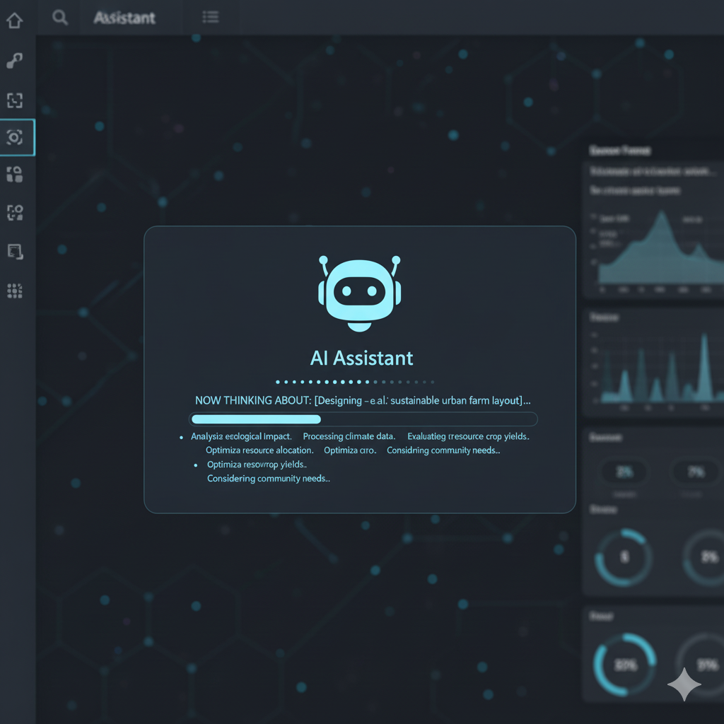 AIのプロンプト実行中イメージ